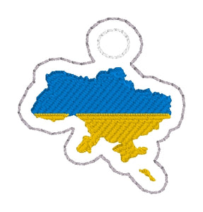 Pequeño diseño de etiqueta con ojal de Ucrania