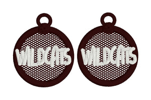 Boucles d’oreilles WILDCATS FSL - Boucles d’oreilles en dentelle autoportantes In the Hoop