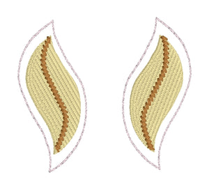 Windy Day Earrings embroidery design for Vinyl and Leather - TWO sizes