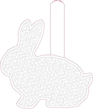 Bunny Rabbit Snap Tab In the Hoop Embroidery Design