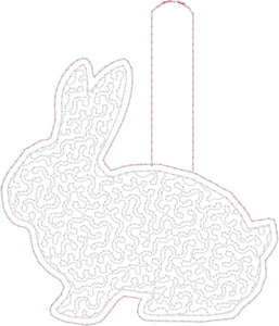 Bunny Rabbit Snap Tab In the Hoop Embroidery Design