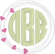 Heart Strings Monogram Frame
