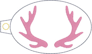 Blank Deer Antler Monogram Tag 4x4 Friendly