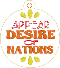 Appear Desire Of Nations Christmas Ornament for 4x4 hoops