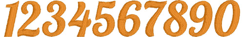 Conjunto de números elegantes - Tres cuartos de pulgada de alto - Incluye BX para Embrilliance - Fuente de bordado de puntada satinada