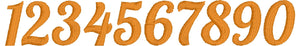 Elegant Numbers Set - Three Quarters of an Inch High - Includes BX for Embrilliance - Satin Stitch Embroidery Font