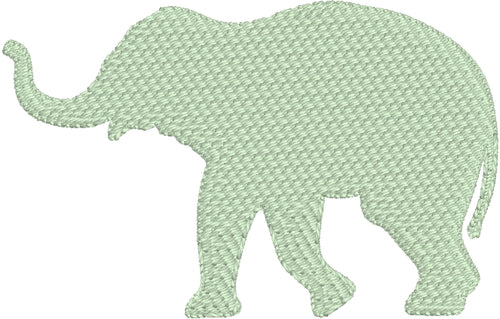 Elephant Silhouette Embroidery Design - Three Sizes 1.5