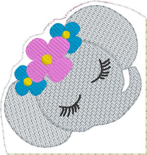 Diseño de marcapáginas de esquina de elefante