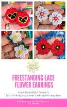 FSL Flower Earrings Bundle Set - Four Designs - Pansy, Poppy, Daisy, Cherry Blossom DRAFT