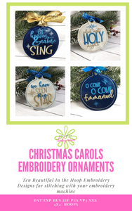 Christmas Carols Ornament Bundle - 10 Designs Included