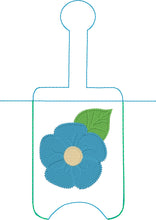 NOUVELLE TAILLE Fleur Désinfectant pour les mains Support Snap Tab Version Dans le projet de broderie de cerceau 3 oz DT pour cerceaux 5x7