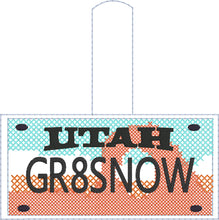 Utah Plate Embroidery Snap Tab