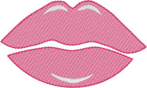 Sketchy "Glossy" Lips 4x4 Embroidery Design