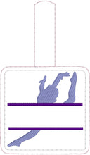 Gymnastics snap tab Personalized Tag for 4x4 hoops