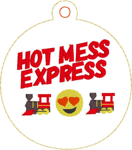 Hot Mess Express Christmas Ornament for 4x4 hoops