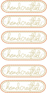 Diseño de bordado Mini Patch con letras hechas a mano