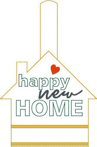 Happy New Home Snap Tab for 5x7 Hoops