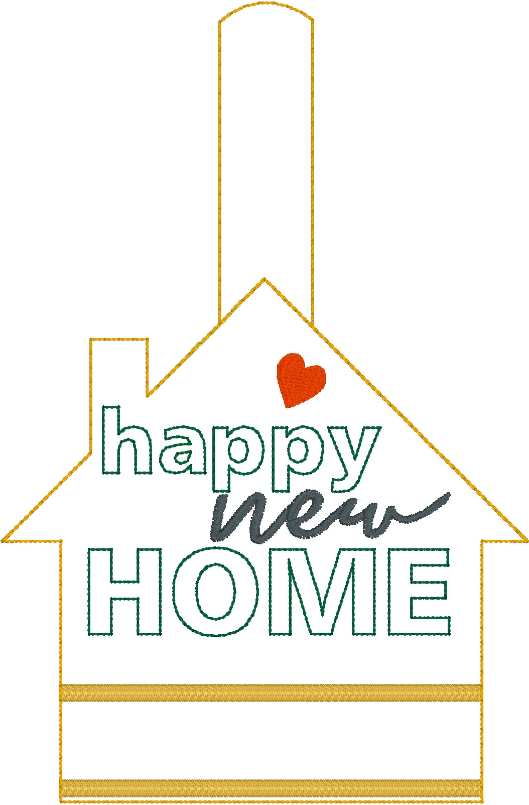 Happy New Home Snap Tab for 5x7 Hoops