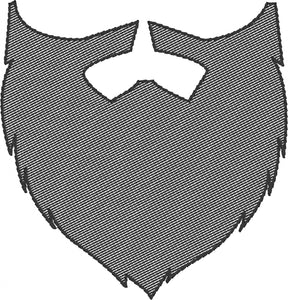 Hipster Beard and Mustache 4x4 Embroidery Design