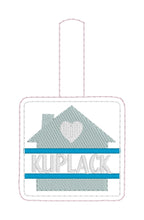 House Personalized Snap tab for 4x4 hoops