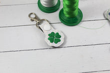 St Patricks Day Lucky Four Leaf Clover SINGLE tag snap tab