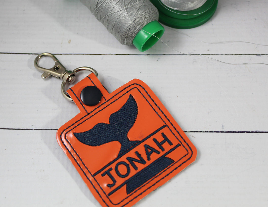 Whale Tail snap tab Étiquette de sac personnalisée pour cerceaux 4x4