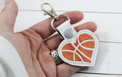 Basketball Heart Snap Tab