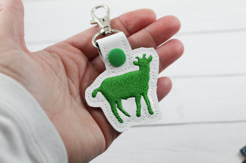 Tiny Goat snap tab embroidery design