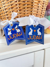 Chocolate Bunnies Flag Tags - Personalizable Tags Set of TWO Designs