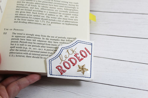 Let's Rodeo Corner Bookmark Design