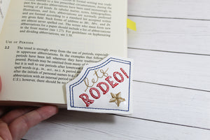 Let's Rodeo Corner Bookmark Design