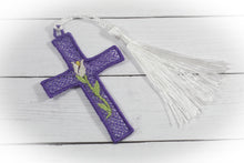 Easter Bloom Cross Freestanding Lace Bookmark for 4x4 hoops