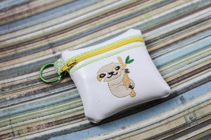 Sloth Zipper Pouch 4x4