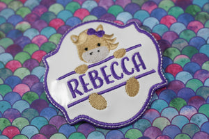 Horse Personalized Name Applique Patch