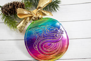 Dragon Swirl Christmas Ornament for 4x4 hoops