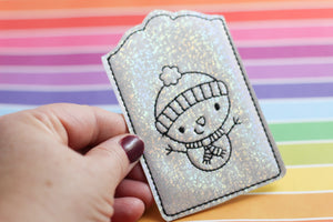 Snowman Redwork Gift Card Holder - In the Hoop Project