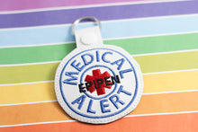 Medical Alert EPIPEN snap tab embroidery design