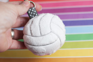 Volleyball Fluffy Puff Design Set- Dans le design de broderie cerceau