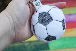 Soccer Ball Fluffy Puff Design Set- In the Hoop Embroidery Design