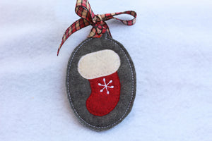 Applique Stocking Christmas Ornament for 4x4 hoops