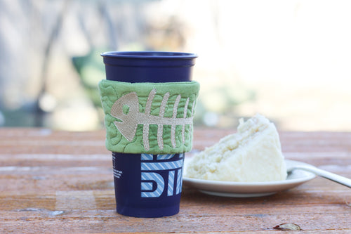 Fish Bones Stippled Coffee Sleeve