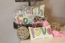 Mini Pillows - Faith Hope Love - Tiered Tray Pillow Decor - In the Hoop Mini Pillow Set
