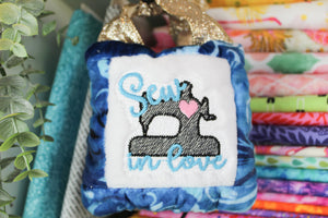 Sew in Love Hanging Pillow Project - In the hoop Machine Embroidery Patchwork Design