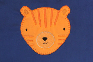 Diseño de apliques de cara de tigre - Cuatro tamaños 4x4 5x7, 6x10, 8x12