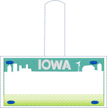 Iowa Plate Embroidery Snap Tab