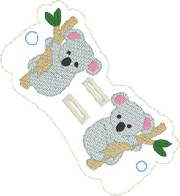 Koala Bears Stay On Cord Wrap ITH Snap Project 4x4 and 5x7