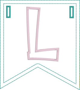 Banner de apliques de amor en el proyecto de aro para aros de 5x7