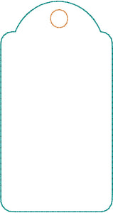 Blank Ticket Rectangle Tag 4x4 Friendly