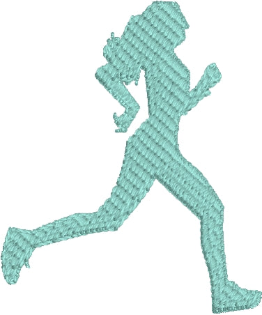 Mini Running Girl embroidery design
