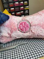 Tutorial for Monogrammed Dog Bone Pillows using Accuquilt Burp Cloth Die
